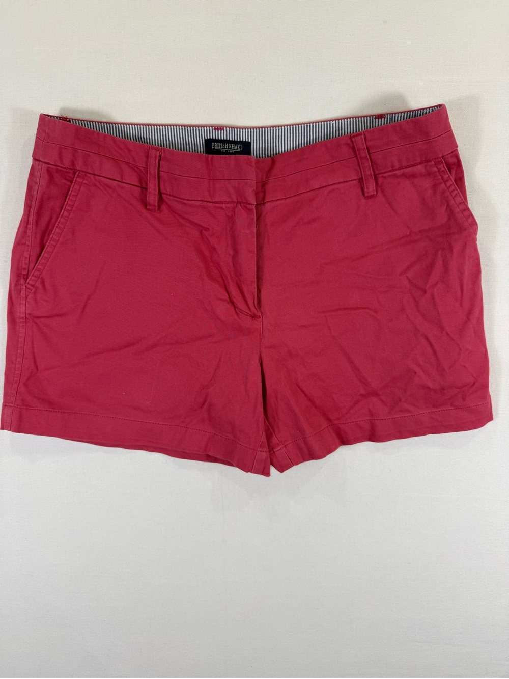 British Khaki Women's Bright Pink Cotton Blend Shorts